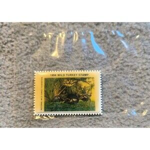 National Wild Turkey Federation (NWTF) Metal 1994 $5 Stamp. 001-A